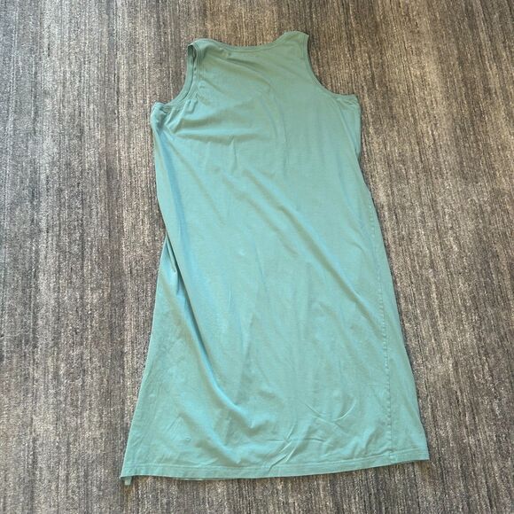 Pact 100% Organic Cotton Sleeveless Tank Midi Dress, Side Slit, Size XXL - Picture 3 of 8